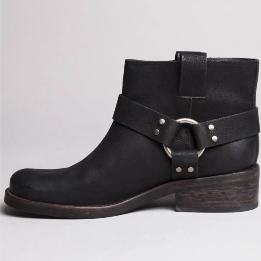 ISO Size 38 All Saints Black Leather Moto Boots